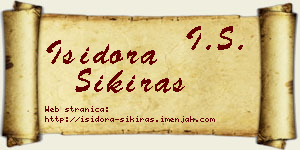 Isidora Sikiraš vizit kartica